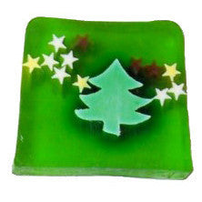 Christmas Trees & Stars Soap - 115g Slice buy-per-slice ,christmas